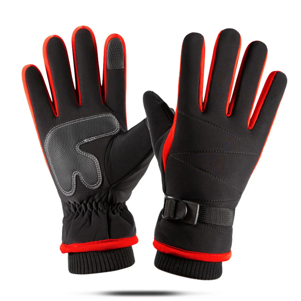 

Riding Gloves Thermal Snowboarding Mitten Winter Polyester brazing Black