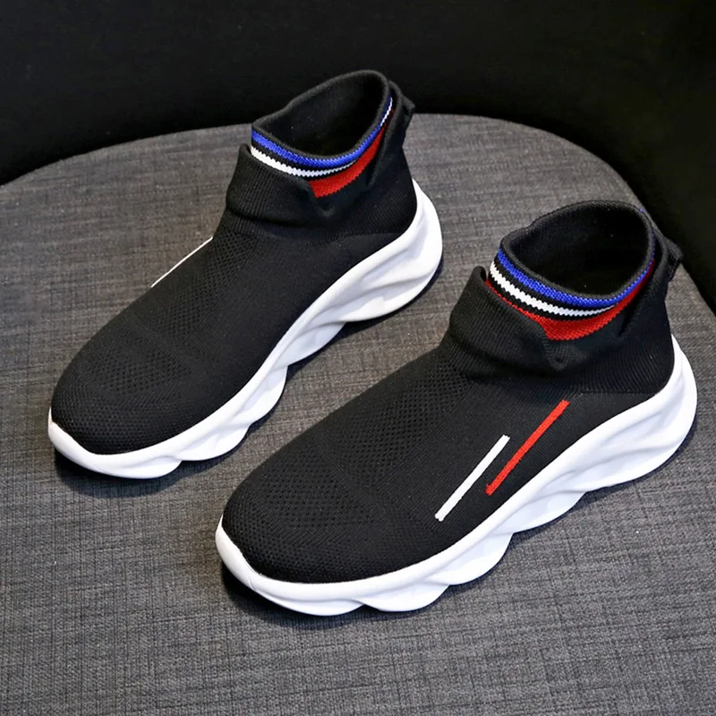 

Breathable elastic mesh socks, shoes, women's high-end summer flat-bottomed sports, a hundred thick-soled short boots.