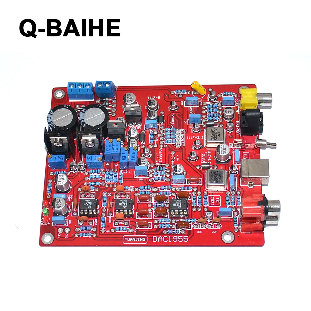 YJ-1 WM8805 + AD1955 PCM2706 коаксиальный волоконно-оптический USB DAC плата обновленная версия