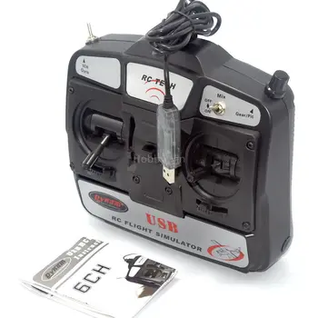 

6Ch Dynam USB Flight Simulator Kit Mode 2 Left Throttle RC Model Airplane Warbird Airbus Helicopter Training PC Game