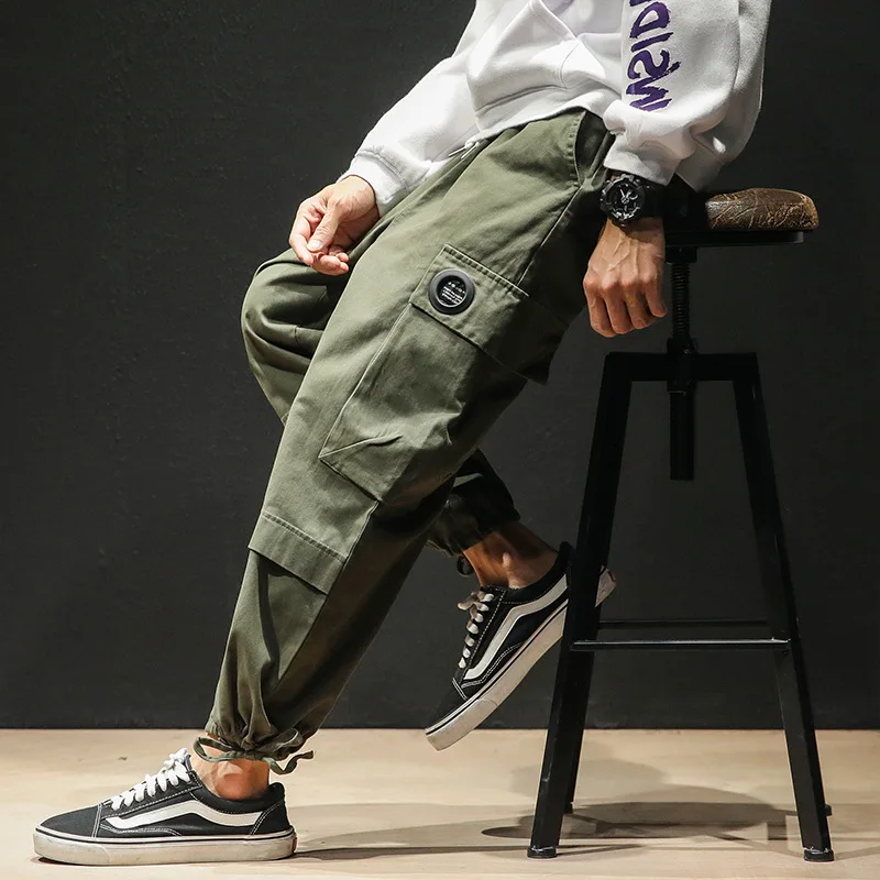 

2020 Spring Main Push Japanese-style Macheda Large Size Eyelets Harem Capri Pants M-5x Hk1934