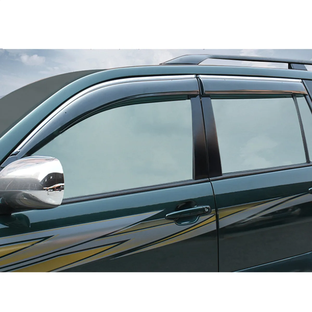 Автомобильный оконный козырек для Toyota Prado 120 FJ120 2003 2004 2005 2006 2007 2008 2009 дождь Солнце аксессуары с козырьком