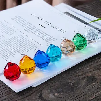 

H&D $1.9/pc Vintage 20mm Faceted Decorating Crystal Ball Prism Pendant Window Suncatcher Hanging Rainbow Collection For Home
