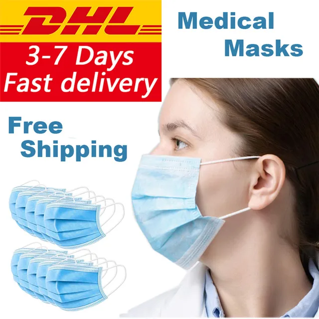 US $49.43  Surgical Face Mask Disposable Masks 3 Layers Filter PM2.5 Medical Mask Anti-pollution medical face 