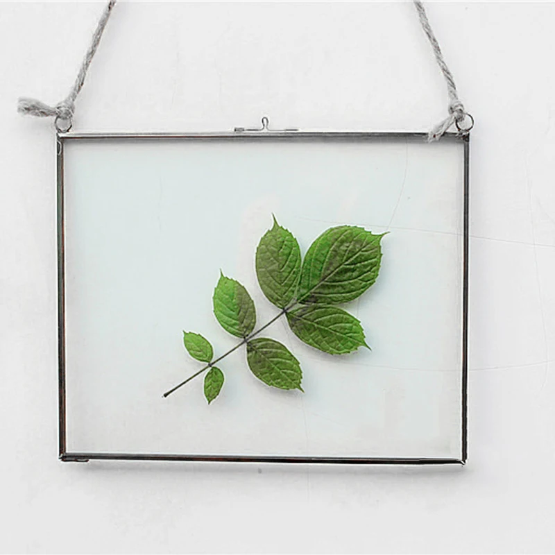 

Simple Antique Metal Glass Picture Photo Frame Wall Hanging Home Room Decor