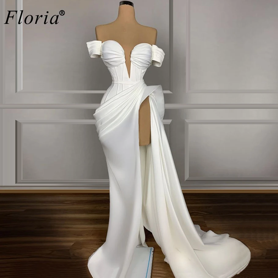 Dubai Elegant White Evening Dresses ...