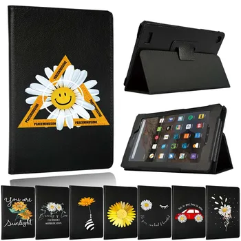 

New Daisy Series Tablet Case for Amazon Fire 7(2015/2017/2019)/HD8(2016/2017/2018)with Alexa/HD10(2015/2017/2019) with Alexa+pen
