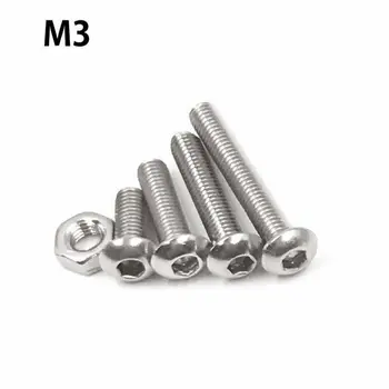 

500pcs Nuts M3/M4/M5 Bolts Nuts Kit Stainless Steel Hex Head +3 Allen Keys