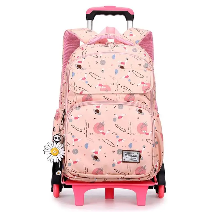 Mochila con ruedas para la escuela, morral rodante con ruedas para niñas, bolso escolar con ruedas, de viaje para niños - AliExpress Maletas y bolsas