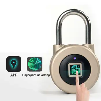 

Smart keyless fingerprint lock BT waterproof application / anti-theft fingerprint unlock security padlock door luggage box lock