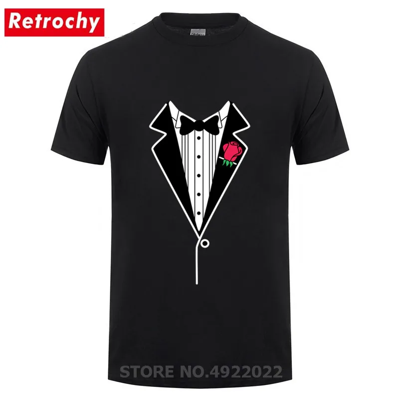 Camiseta De Esmoquin Para Hombre - Diseño Divertido, Manga Corta, Tela Suave Y Elástica
