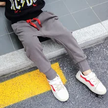 Коллекция года, стиль, корейский стиль, весенне-осенние детские универсальные штаны на подгузник с большими буквами мешковатые штаны для мальчиков повседневные штаны-шаровары для малышей