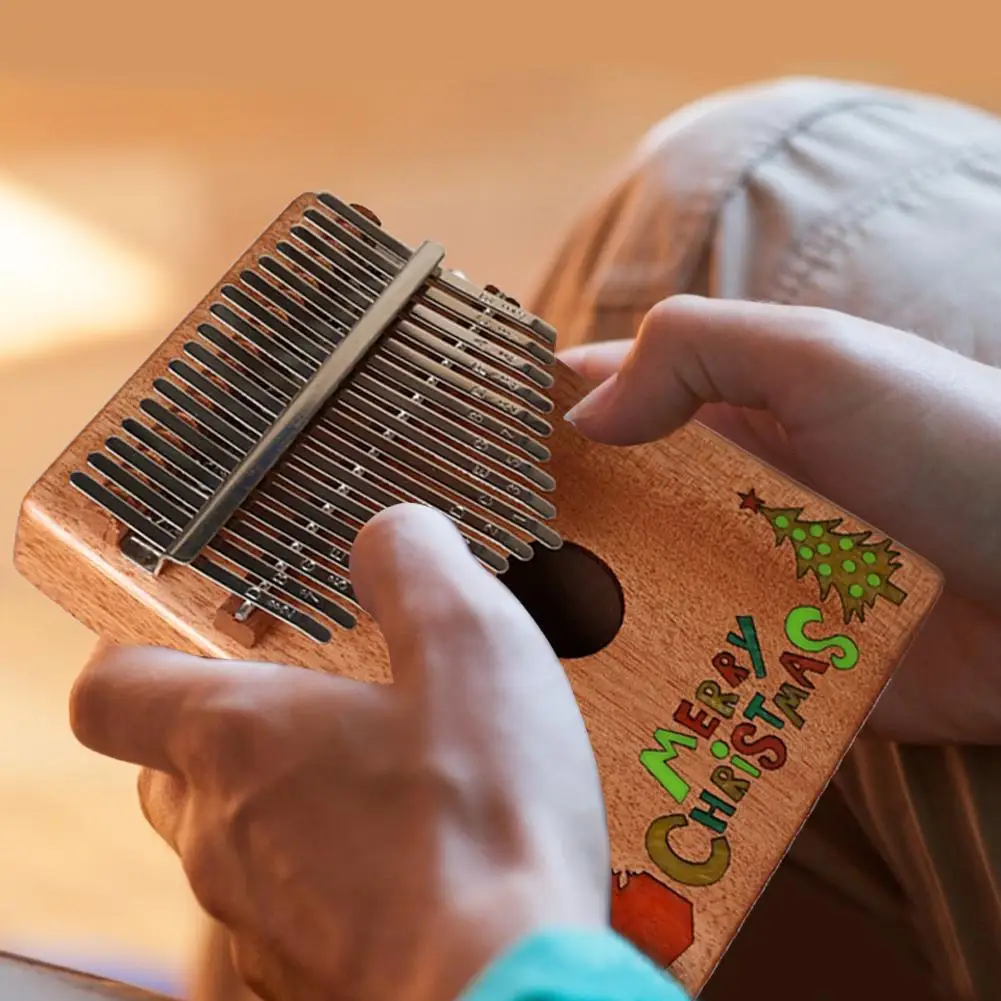 17-Tone Kalimba большой палец пианино Пальчиковое пианино детский деревянный музыкальный инструмент игрушки для начинающих ребенок Рождество большой палец пианино