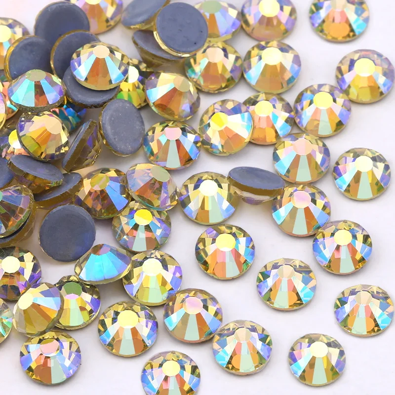 Multi-Color Crystal AB Hot Fix Rhinestones for Nail Art and Fabric Garments