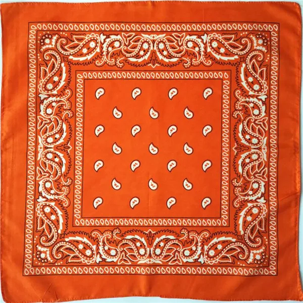 orange bandana Новое поступление, унисекс, хип-хоп, черная бандана, модный головной убор, повязка на голову, шейный шарф, повязки на запястье, квадратные шарфы, платок с принтом - Цвет: orange bandana