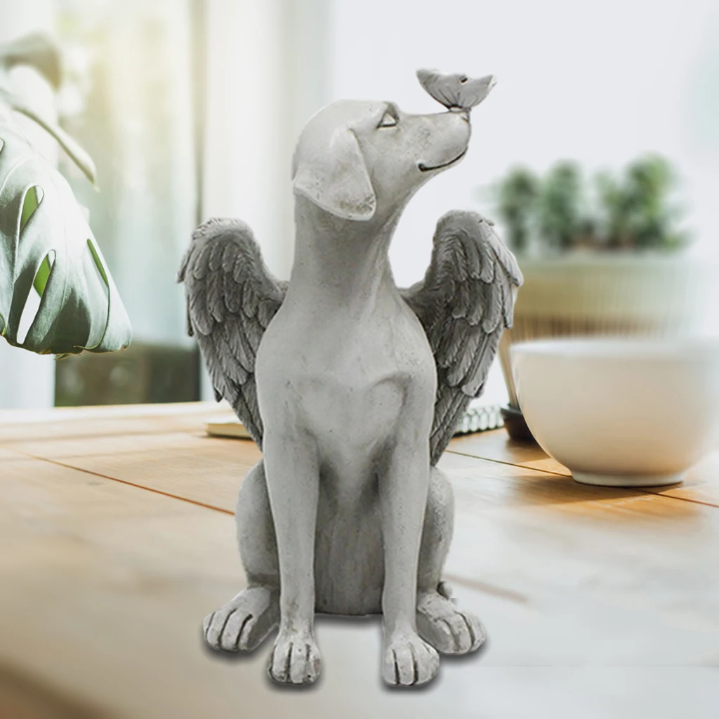 Memorial Statue Angel Dog Remembrance Keepsake Resin Figurine