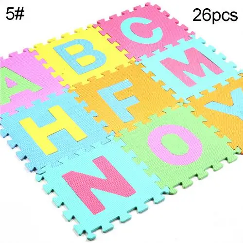 26Pcs Letters 30*30 EVA пены головоломки игровой коврик/детские коврики игрушки ковер для ребенка Ползания противоскользящие головоломки коврики детские буквы цифры Пазлы - Цвет: 26Pcs Letters