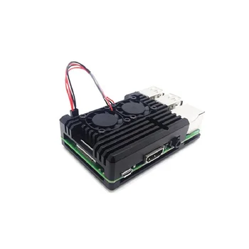 

Raspberry Pi 4 Aluminum Metal Case Raspberry Pi 3 Aluminum Case Box with Dual Fan Heat Sink for Raspberry Pi 4 Model 3B Plus