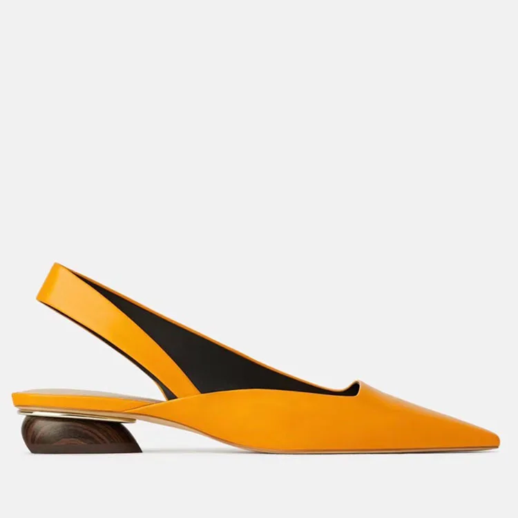

Small Shoes Women's Spring And Summer New Style Pointed Toe Chunky Heel Versatile Women's Fashion Shoes Low Heel Formal Wear WOM