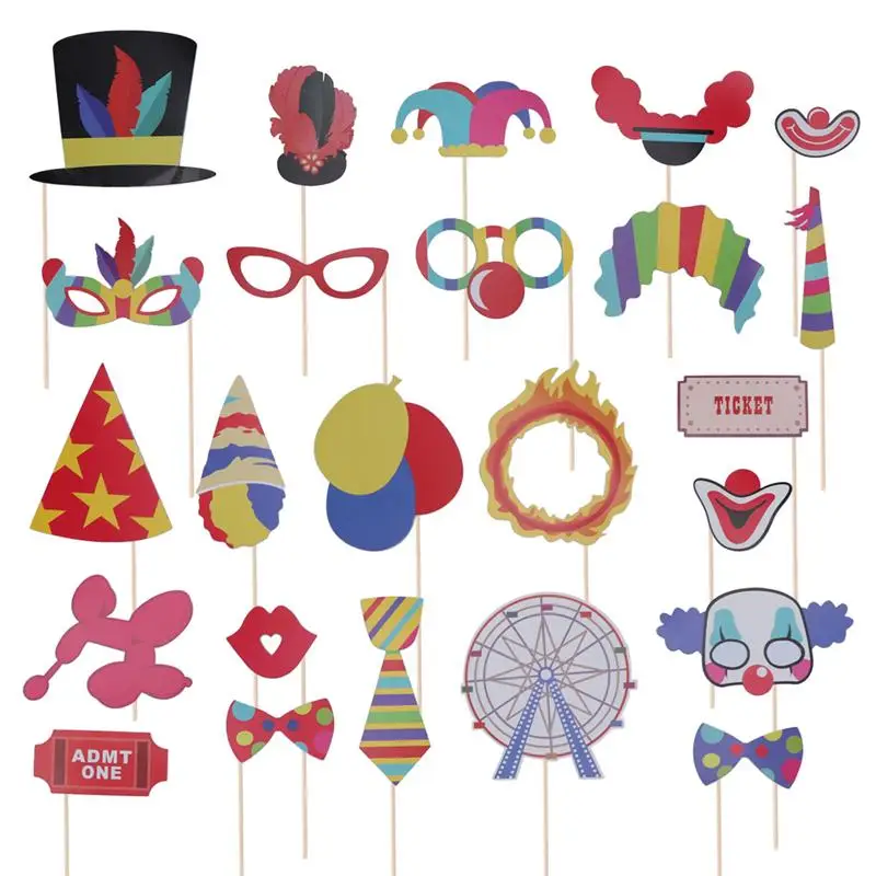 

24pcs Party Supplies Fashion Stylish Party Photo Props Picture Shooting Props Party Souvenir Photo Prop Funny Photo Props
