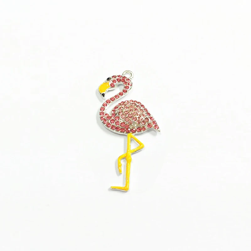 Новый дизайн! 55 мм * 28 10 шт./лот Стразы в виде фламинго|rhinestone pendants|lot pendantspendant rhinestone |
