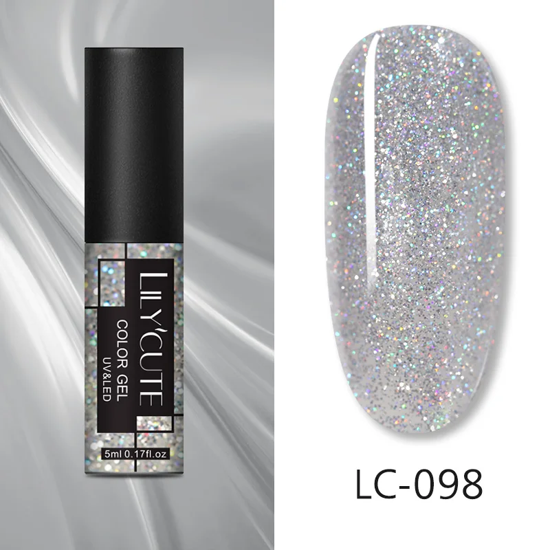 Soft Sparkle Nude|silver 15g Off Uv Varnish Nude Polish Led - Nail Soak Gel Sequins