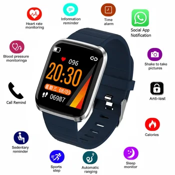 

Color Screen Smart Watch Heart Rate Blood Pressure Monitoring Intelligent Sports Bracelet Pedometer Calorie Fitness Tracker IP67