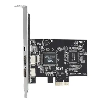 

3 Ports 1394A Expansion Card PCI-E 1X to IEEE 1394 DV Video Adapter 1x 4Pin 2x 6Pin Controller for Desktop PC
