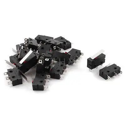 

20Pcs AC125V AC250V 5A SPDT 1NO 1NC Momentary Plastic Micro Limit Switch