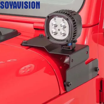 

Car Black Metal A-Pillar Light Bracket Mount Holder for LED Light Bar Work Lights Fit for Jee-p Wrang-ler JL 2018 2019