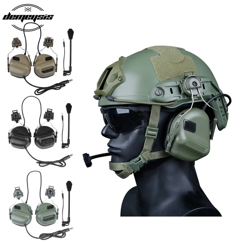 High Quality Army Tactical Hunting Shooting Headsets Military Helmet Airsoft Paintball Headset CS Wargame Headphone