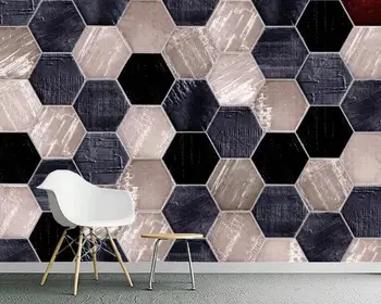 

CJSIR Wallpaper Mural 3D Fashion Abstract Three-dimensional Hexagon Geometry Living Room Bedroom Background Wall Decoration