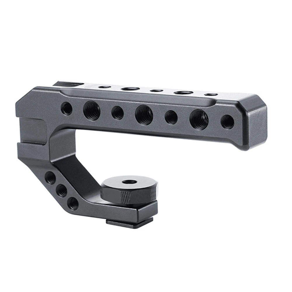 UURig R005 DSLR Camera Top Handle Metal Cheese Handle Grip with Three Cold Shoe Adapter Mount Universal Handgrip