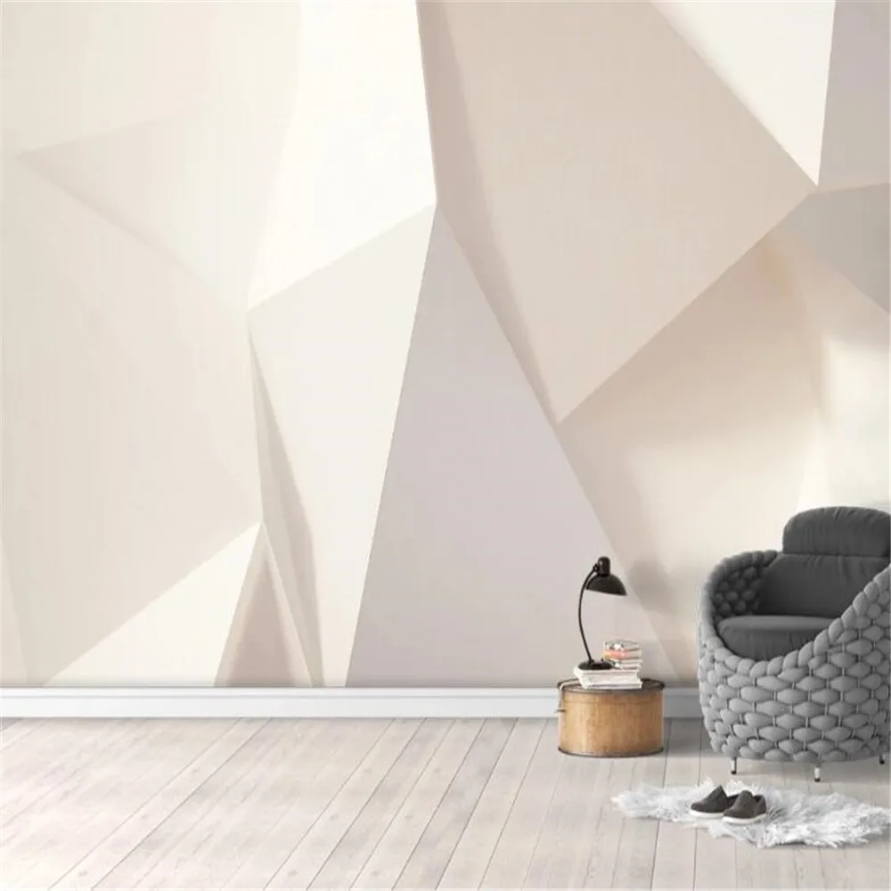 Milofi Custom 3D mural wallpaper Nordic three-dimensional geometric graphics living room bedroom home decoration background wall milofi custom 3d geometric architectural lines large tv bedroom background wallpaper mural