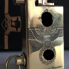 WZH 2 стиля 130 г 5,5*3 см ручная работа латунь винтажная ретро антикварная двухсторонняя гравировка орел череп Керосин Зажигалка