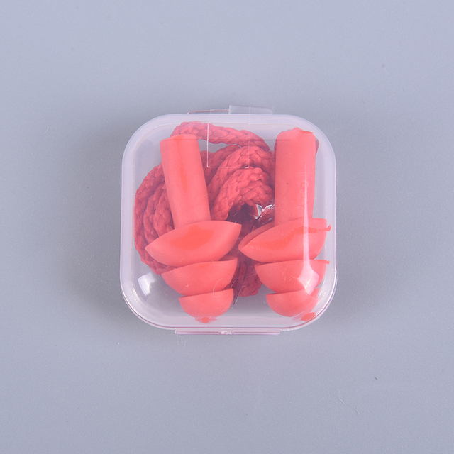 Comfort Earplugs Noise Reduction Silicone Soft Ear Plugs PVC Rope Earplugs Protective For Swimming For Sleep