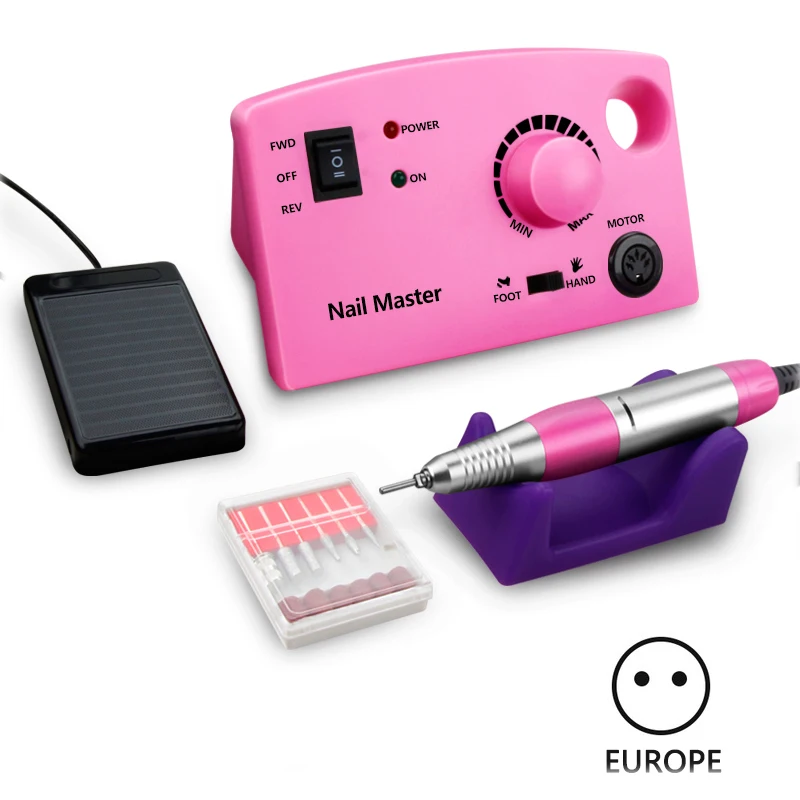 35000 Manicure Machine Electric Nail Drill File Manicure Cutters Nail Milling Machine Manicure apparatus Pedicure Art Equipments - Цвет: pink