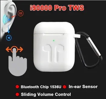 

i90000 Pro TWS Arie 2 Wireless Headphones 8D Super Bass Bluetooth 5.0 Earphones Sliding Volume Control PK i5000 i90000 MAX TWS