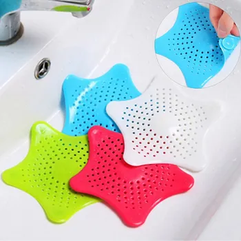 

SILIKOLOVE Star Silicone Sink Strainer Mesh Sink Drain Hair Cathcher Bath Stopper Plug Filter Kitchen Bathroom Accessories