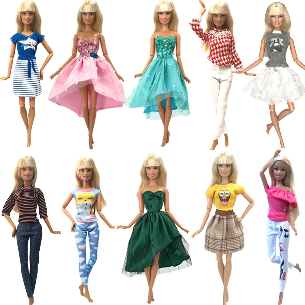 DIY) 30 Cm Boneca Barbie Roupas Da Moda Vestido Saia Conversível