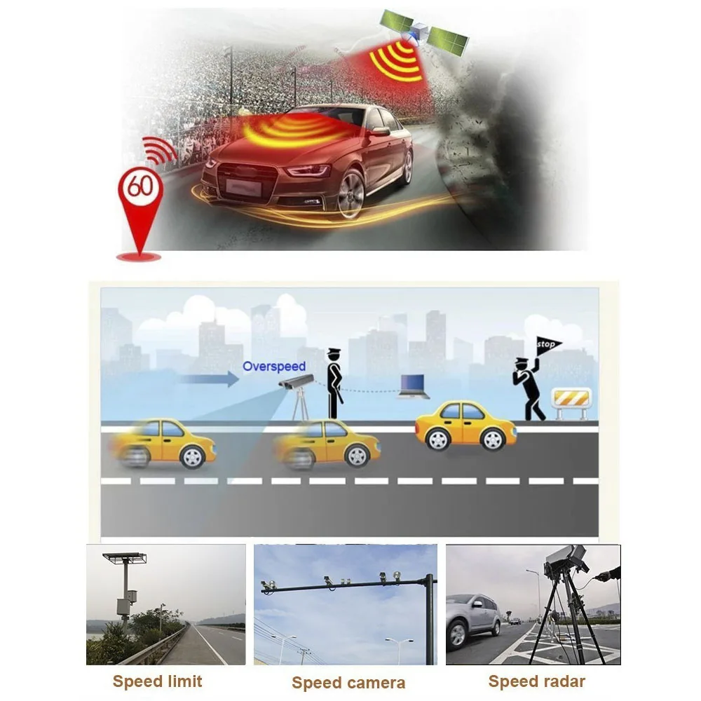  2 In 1 Dvr with Radar Detector Anti Laser Dash Cam Car DVR Camera Speedcam 1080P Auto Video Recorde