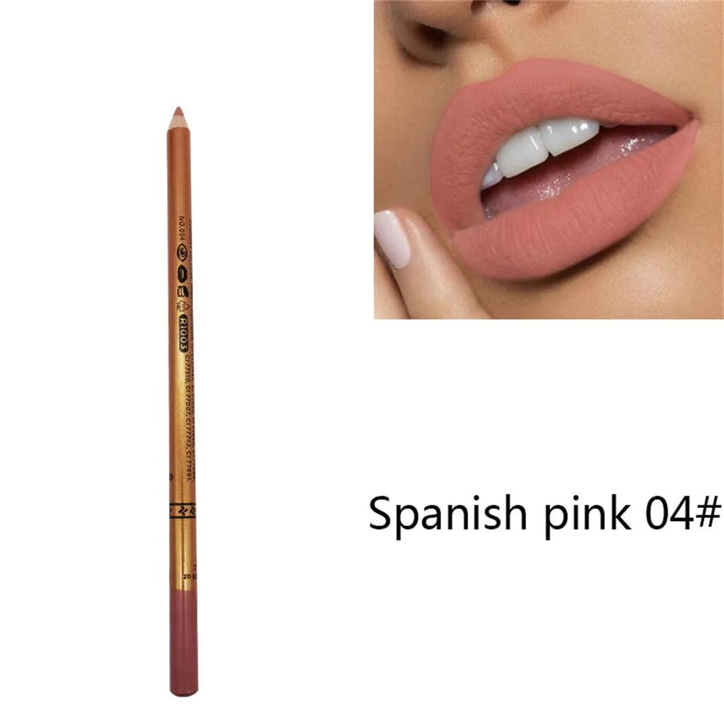 Матовый карандаш для губ легко окрашивается без ручки Карандаш для бровей водостойкий не цветущий Гладкий макияж инструмент Y806 - Цвет: D