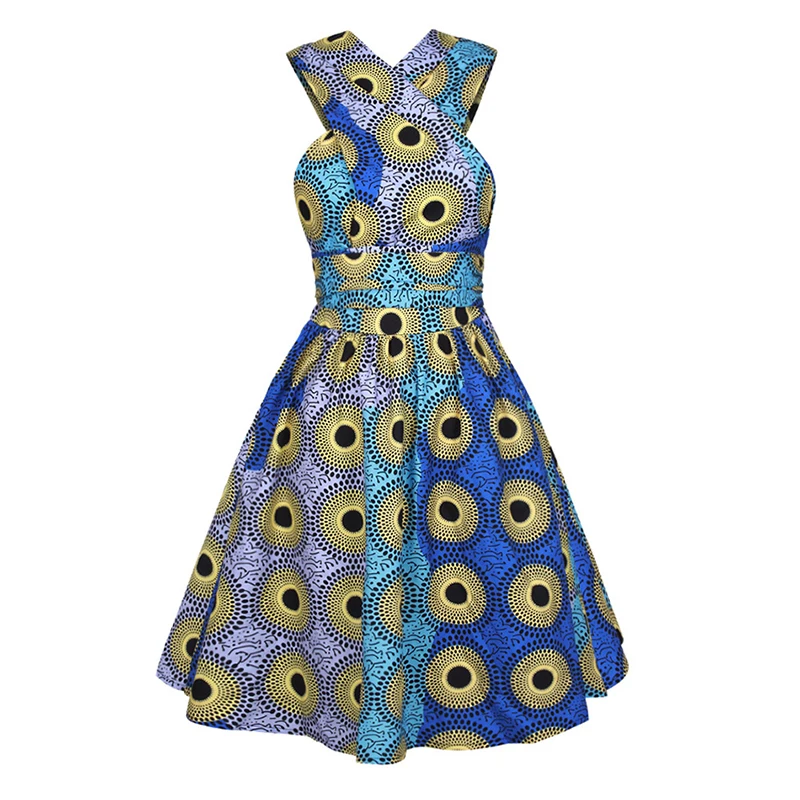 Новые африканские платья с национальным цветочным принтом для женщин, вечерняя плиссированная благородная Дашики Базен африканская одежда Riche для женщин - Цвет: Color 2