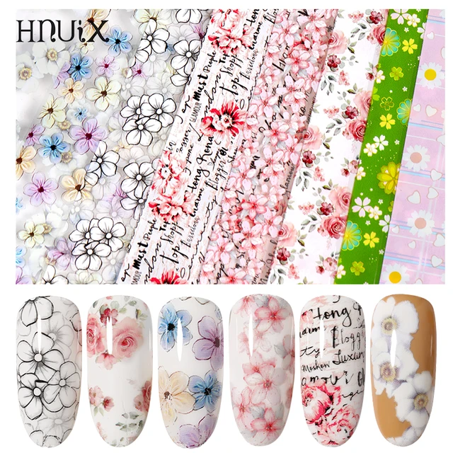 Mixed Flower Nail Foil