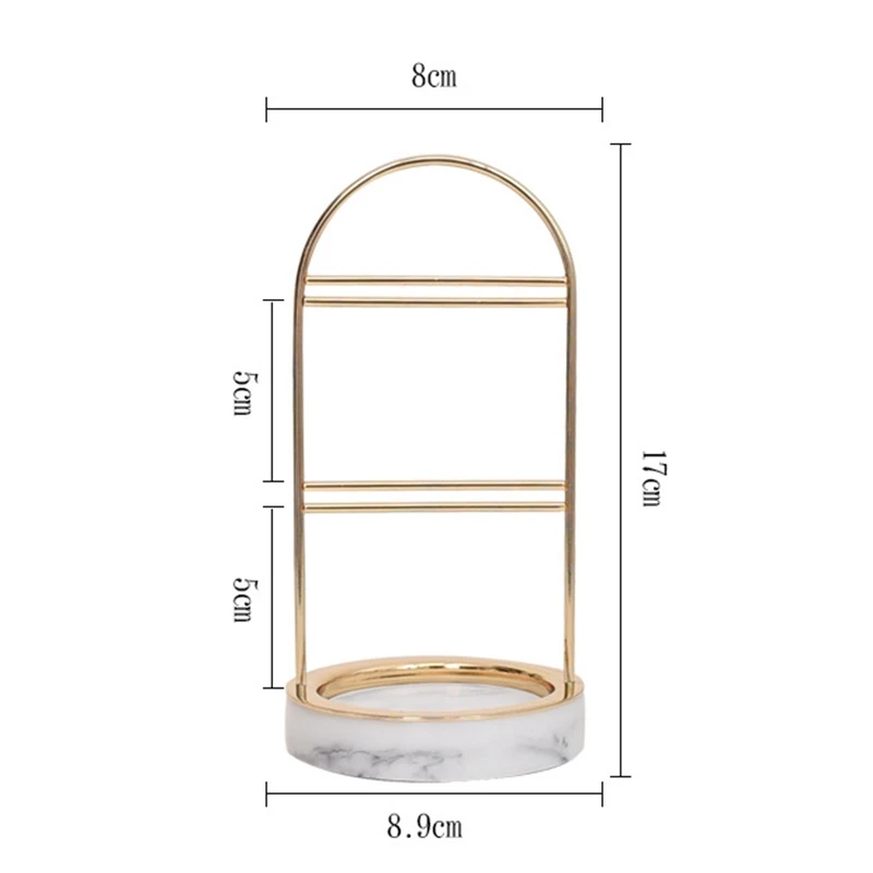 Скандинавские Изысканные Золотые украшения дисплей с мраморной подставкой минималистичный шик Ins металлическая стойка для украшений дизайнерские модели серьги браслет E