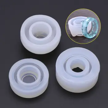 

1Set Silicone Mold For Resin Jewelry Ring Cat Ear Round DIY Epoxy Resin Mold Craft Mirror Handmade Jewelry Tools