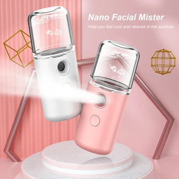 

30ML Mini Nano Facial Sprayer USB Face Steamer Humidifier USB Portable Cool Mist Steamer SPA Moisturizing Hydrating Face Sprayer
