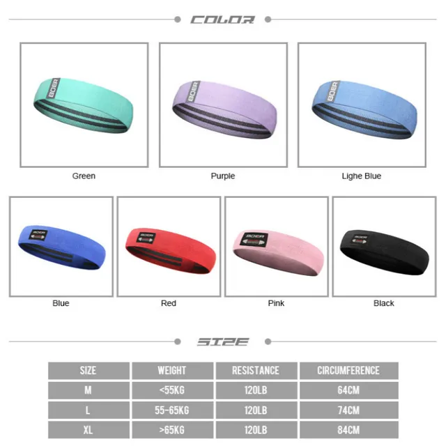 1PCS 120 Pounds Resistance Band Elastic Anti-slip Sports Yoga Band Rubber Hip Circle Loop Home Gym Workout Equipment Bands Glute 6