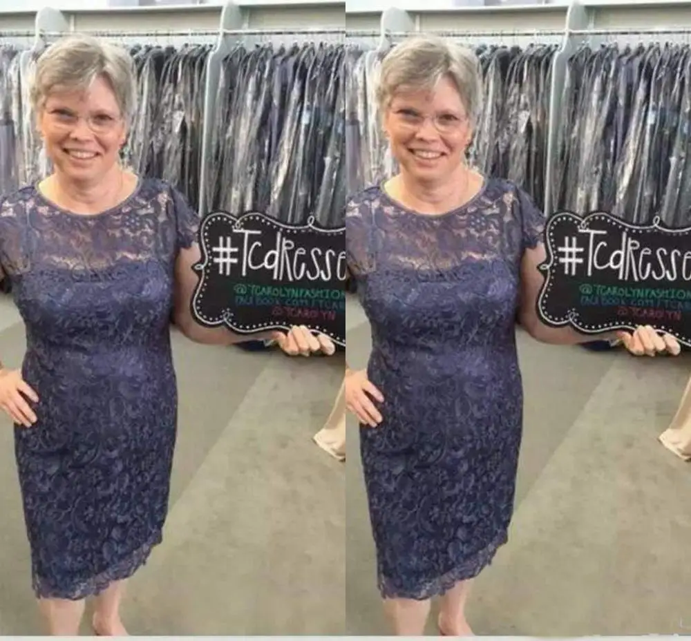 Кружевное платье-футляр для мамы кружевное свадебное платье г. Короткие до колена торжественное вечерние платья выпускного вечера вечерние платья vestido de madrin