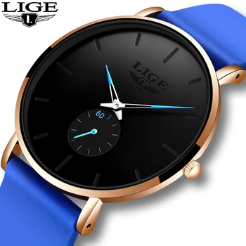 

2020 LIGE New Fashion Simple Mens Watches Top Brand Luxury Waterproof Quartz Wrist Watch For Men's Best Gft Relojes Hombre+Box